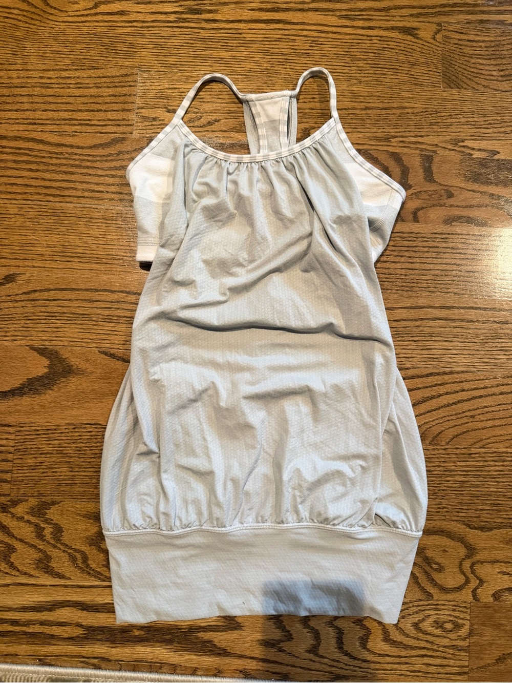 lululemon athletica Light Gray Racerback Tank with Built-In Shelf Bra